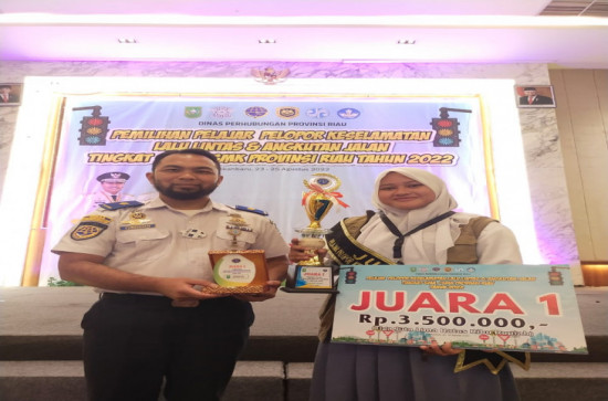 Kampar Juara 1 Riau dalam Seleksi Pelajar Pelopor Keselamatan LLAJ